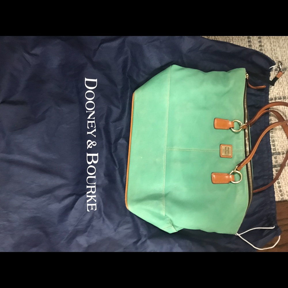 Authentic Dooney & Bourke teal tote